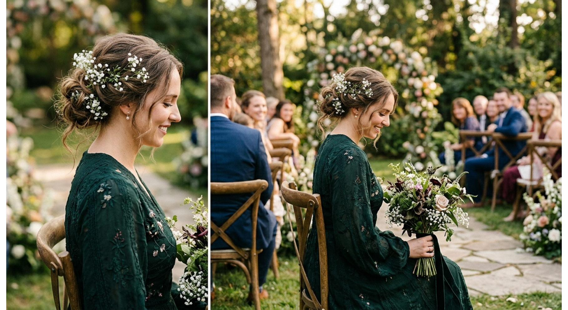 Baby's Breath Messy Bun