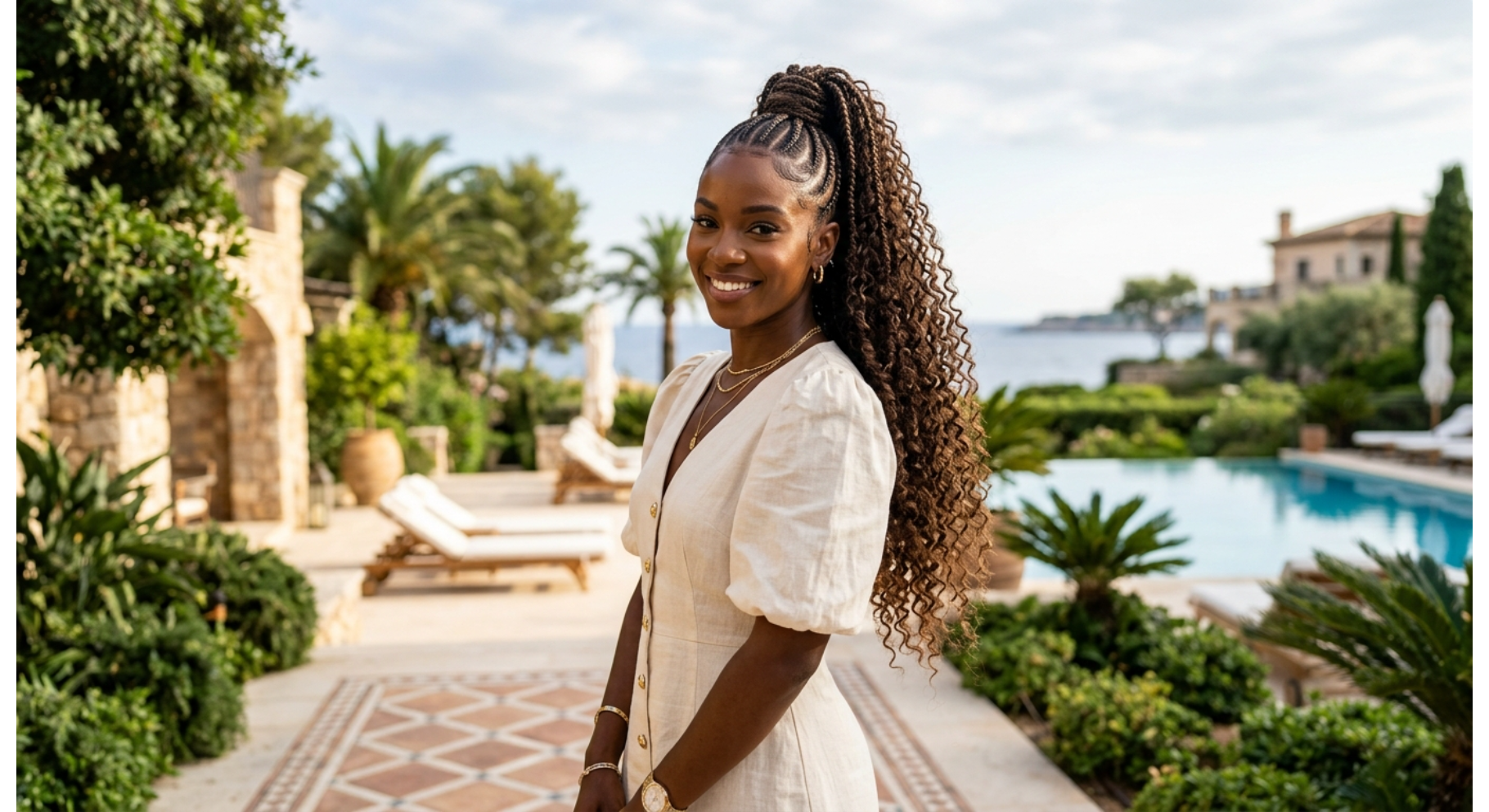Boho Braided High Ponytail