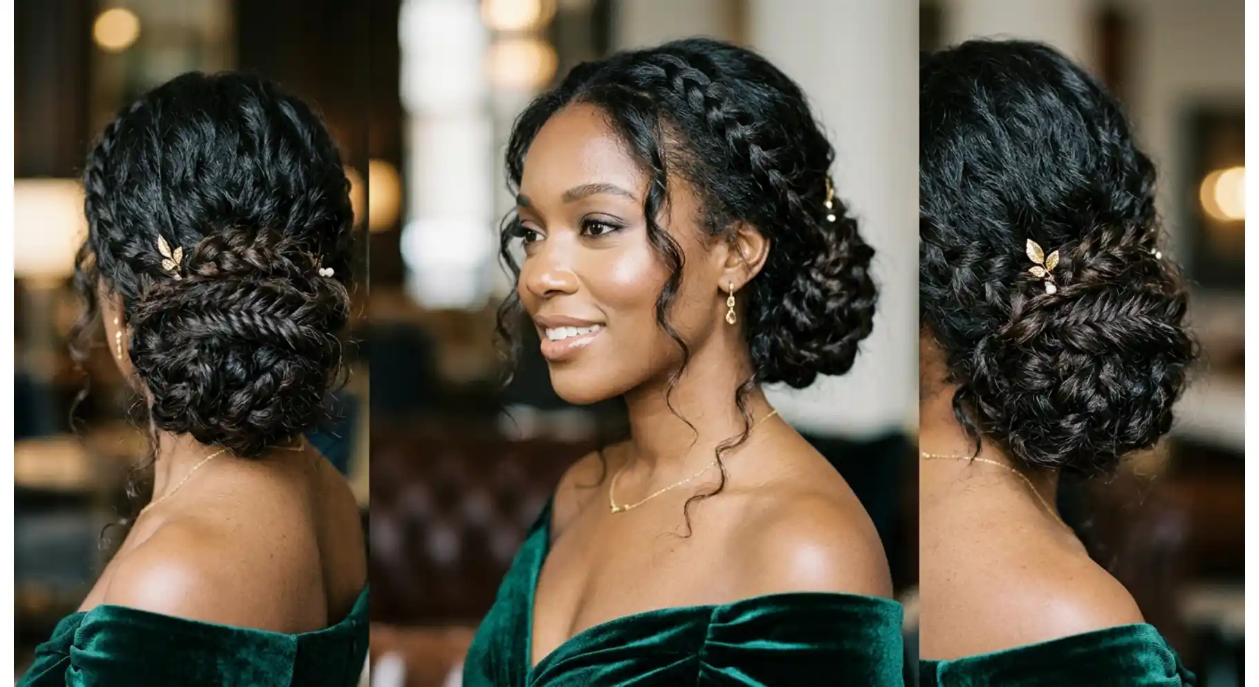 Boho Braided Low Bun