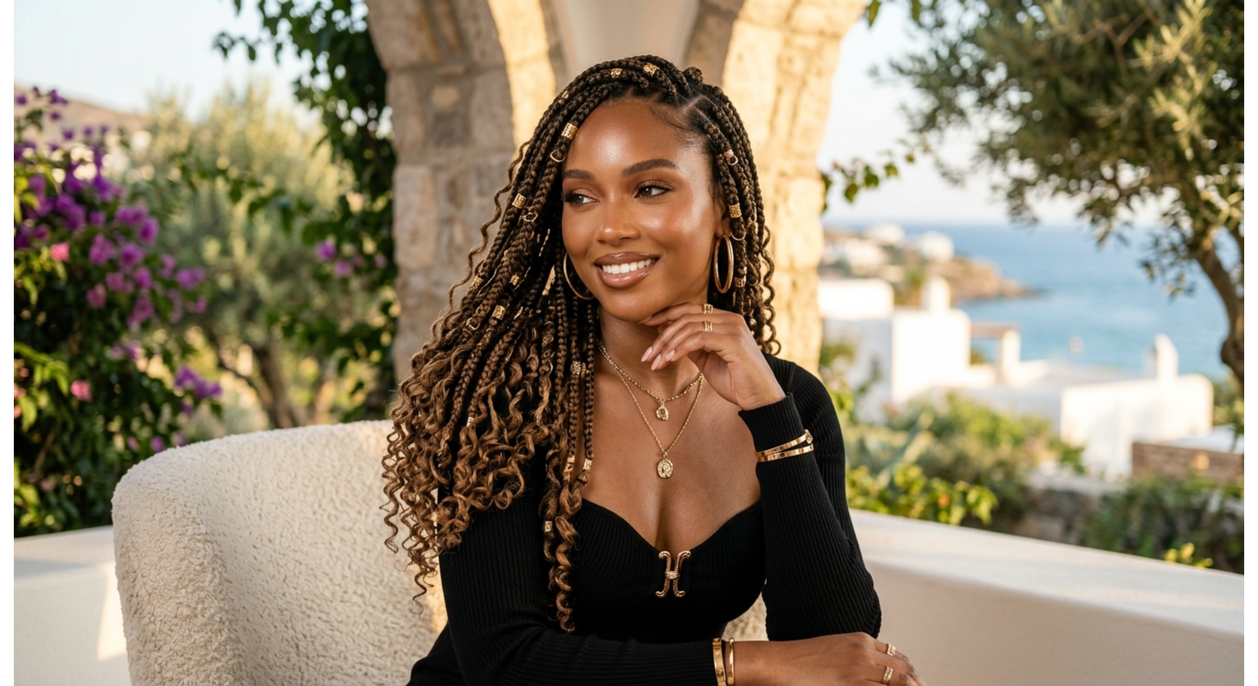 Boho Braids With Gold Cuffs