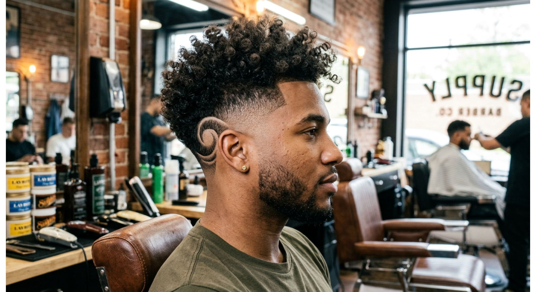 Burst Fade With Curved Design