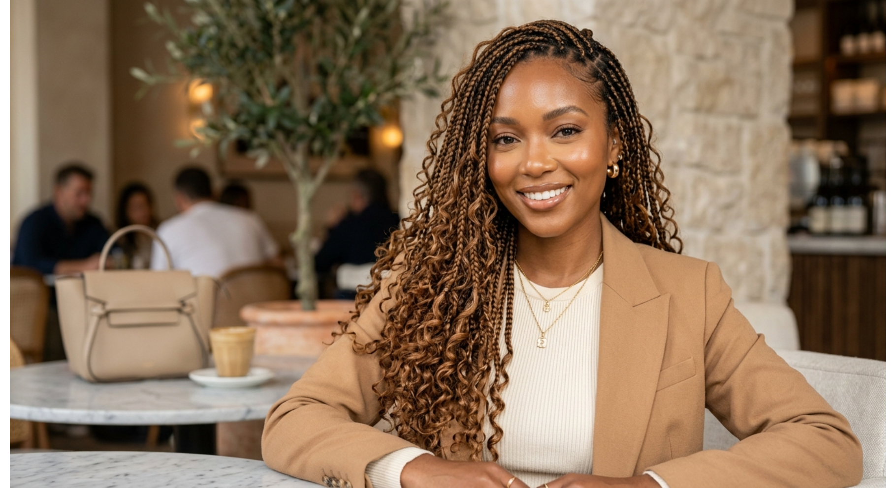 Caramel Brown Boho Braids