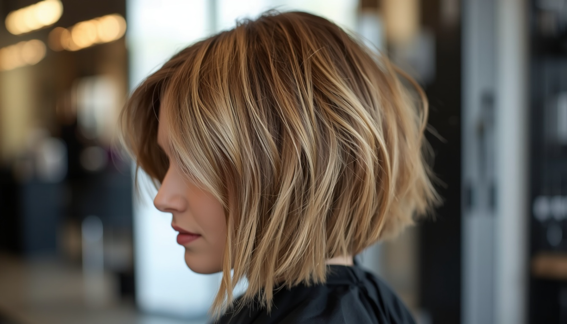 Choppy Layered Bob With Natural Texture