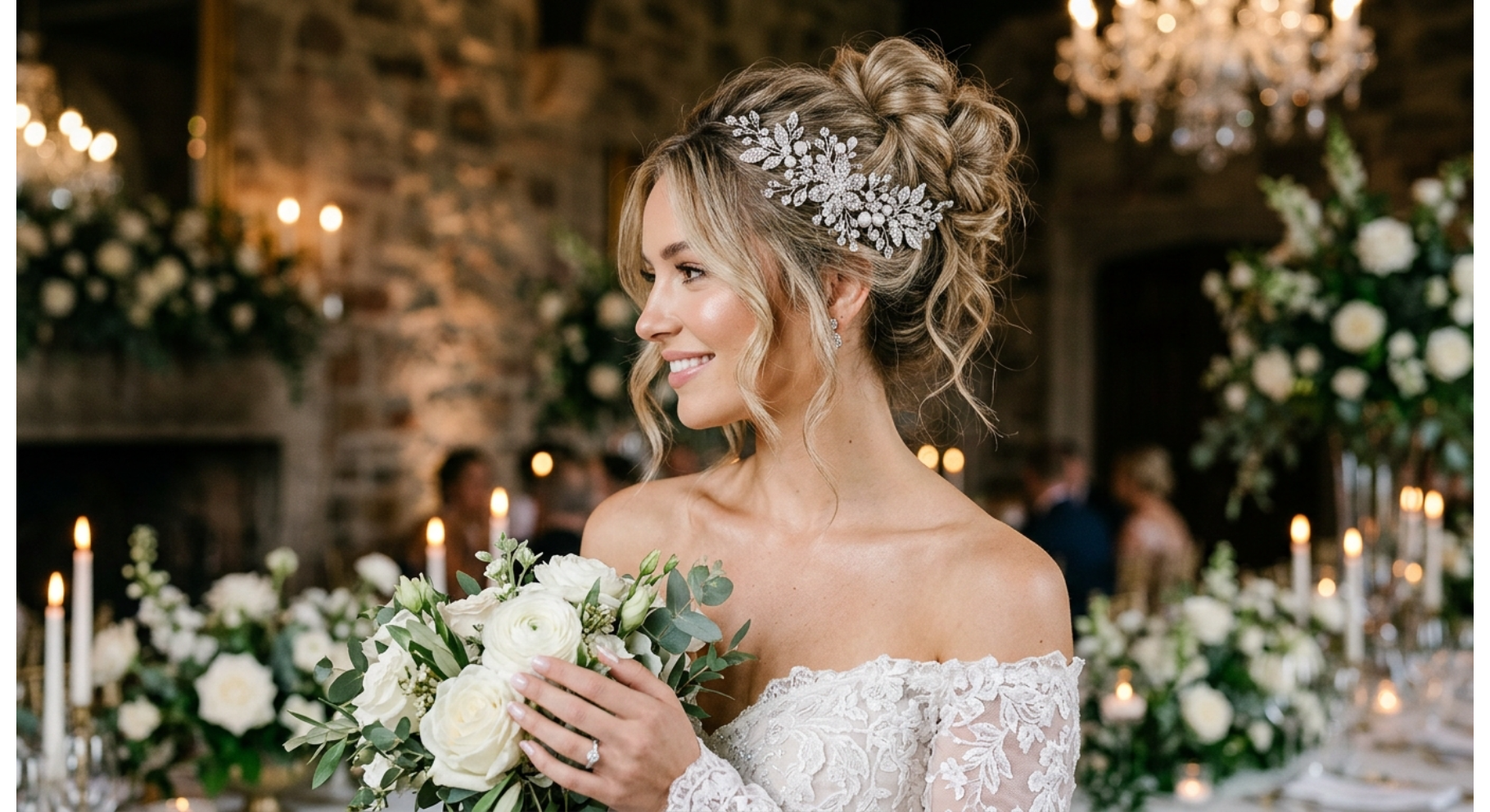 Crystal Accessory Messy Bun