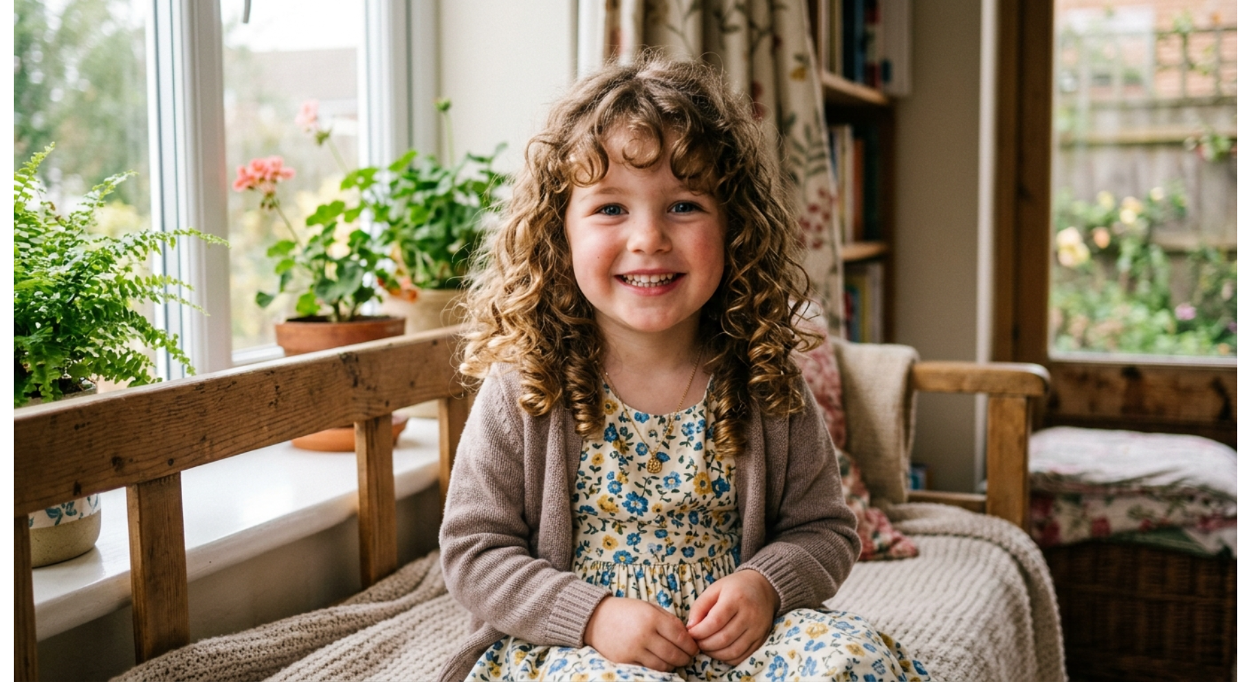 Curly Cut with Wispy Bangs