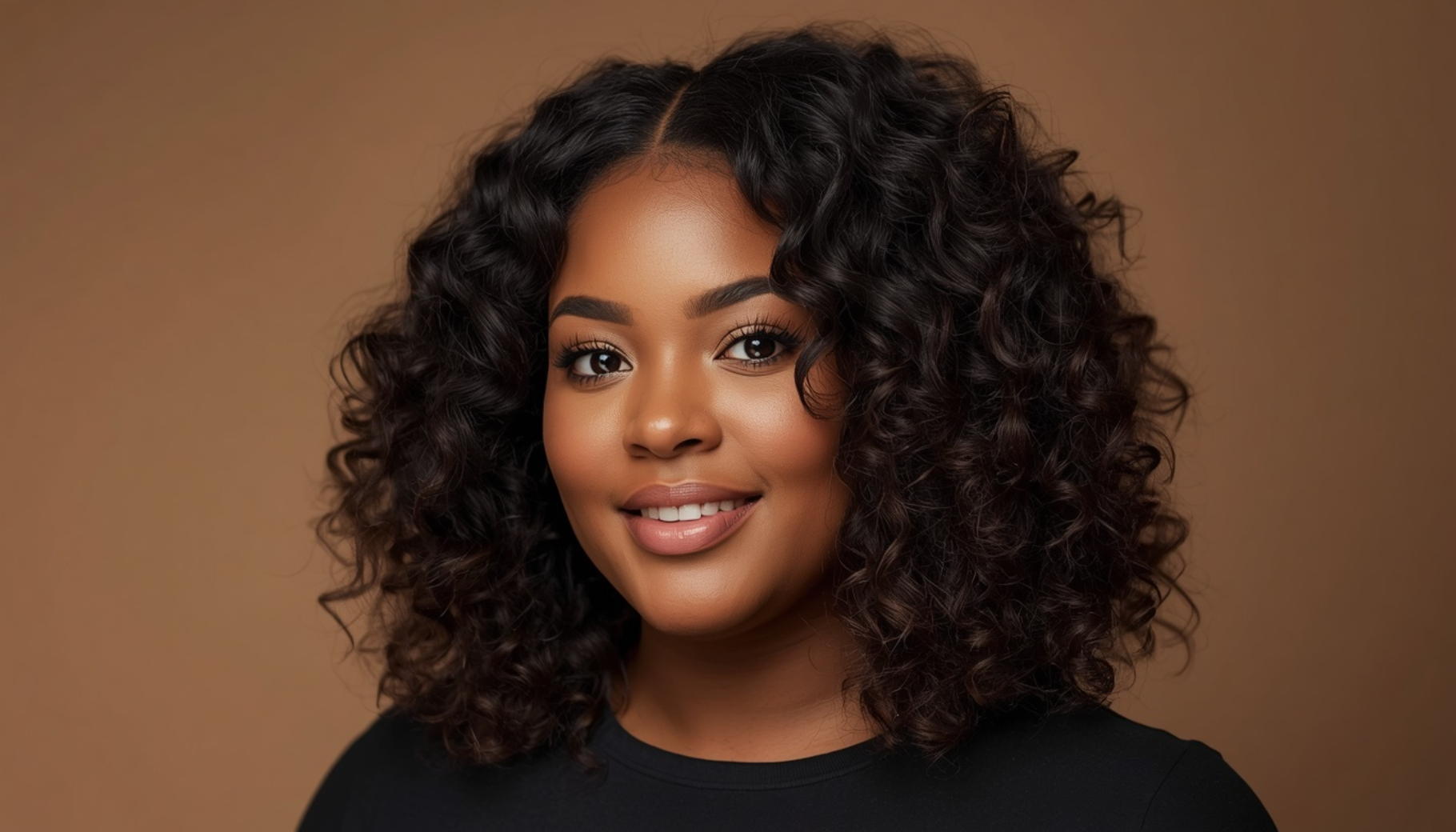 Curly Layered Shoulder Cut