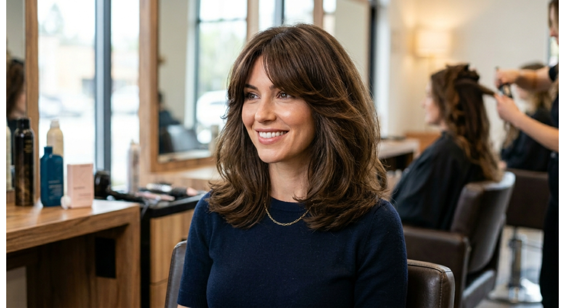 Curtain Bangs With Shoulder Length Hair