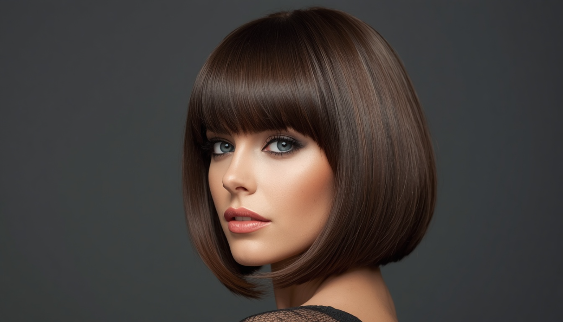 Curved Bob With Side Bangs