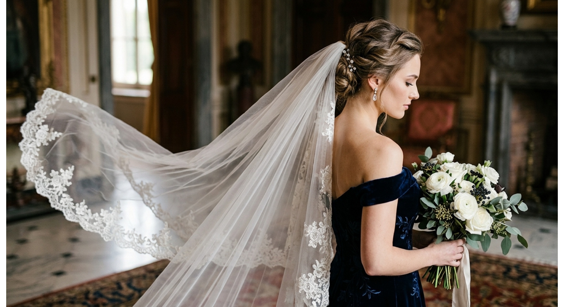 Elegant Veil Friendly Bun