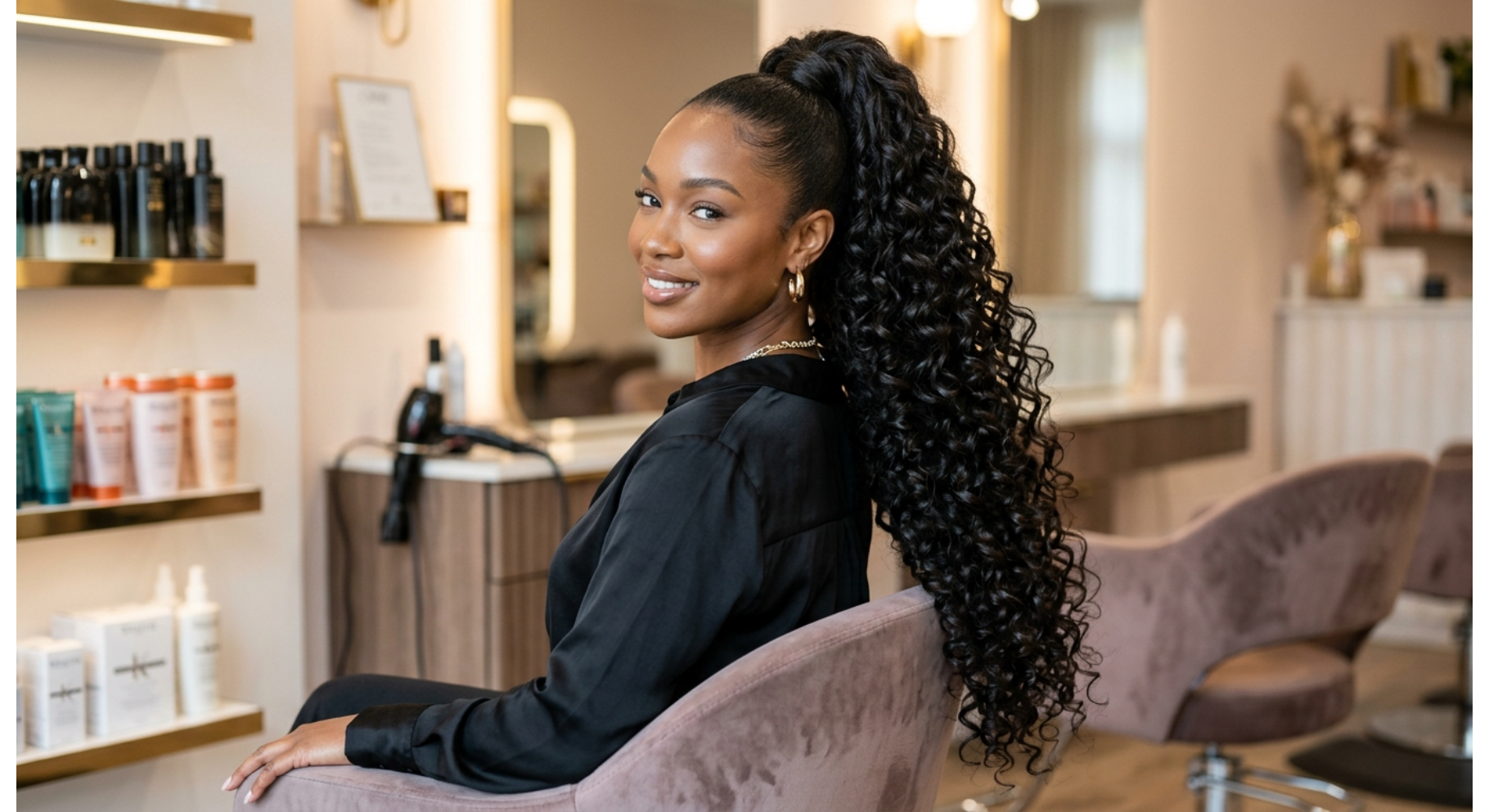 Extra Long Curly Ponytail