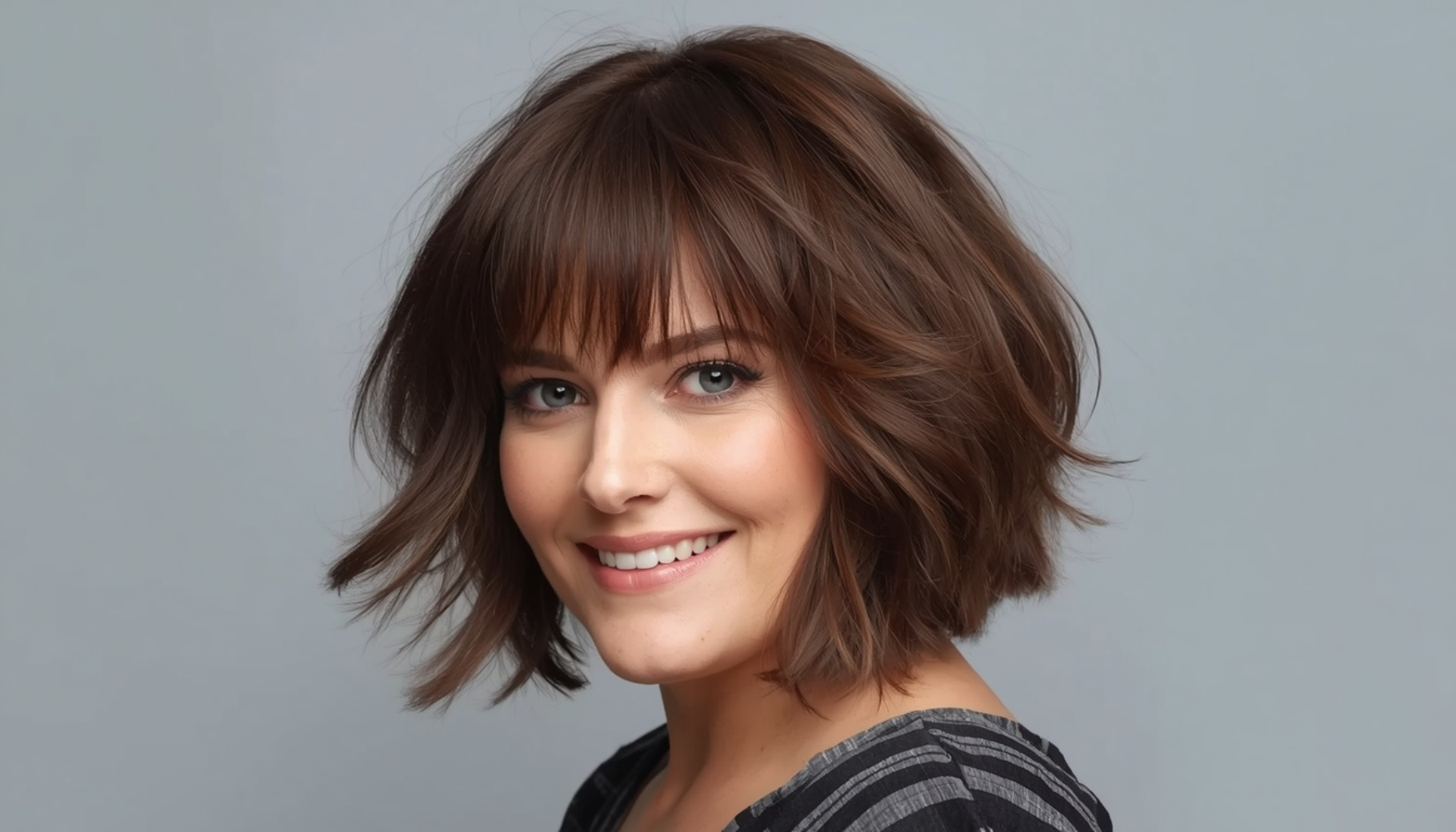 Feathered Bob With Volume