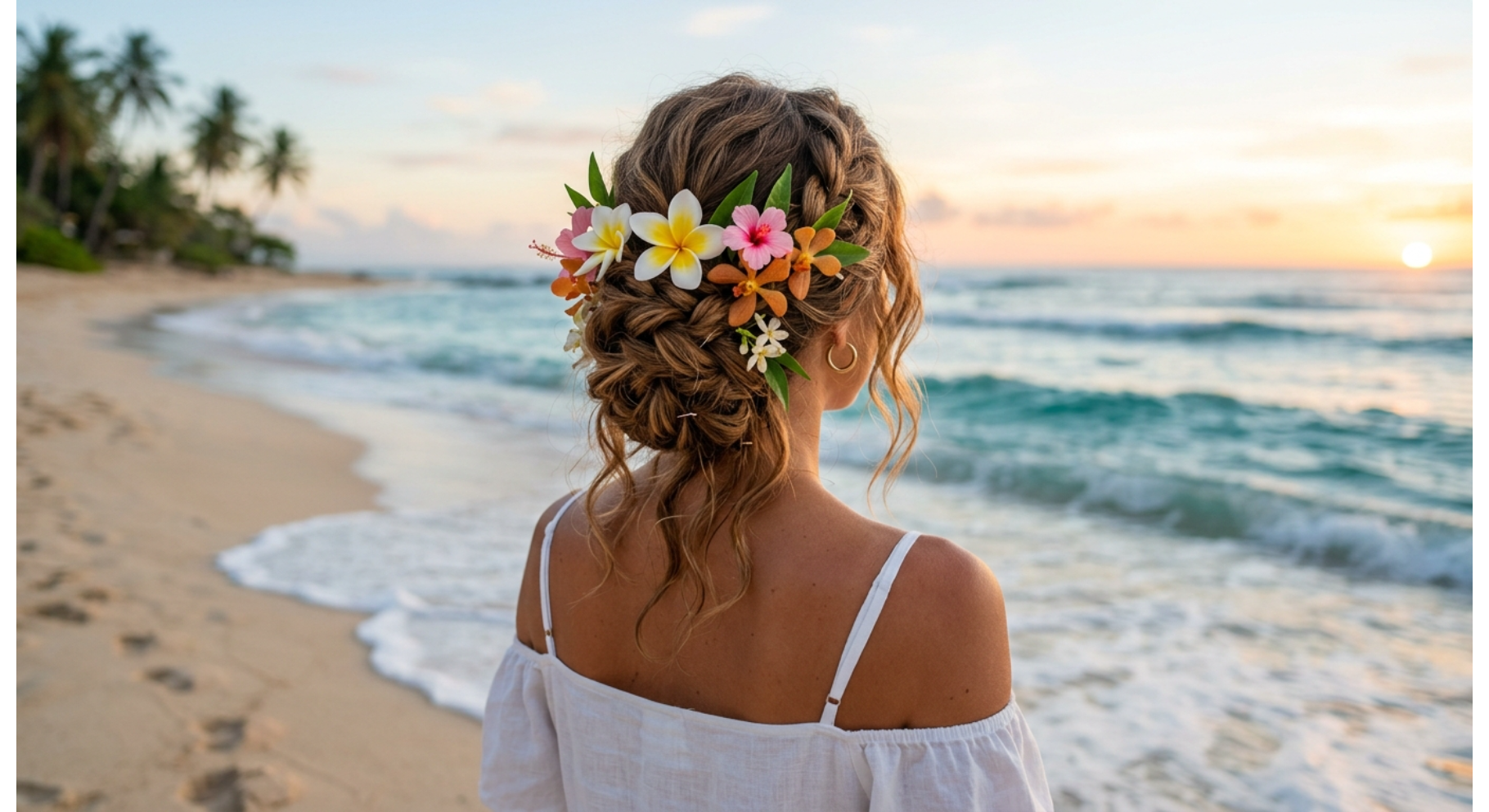 Floral Beach Updo