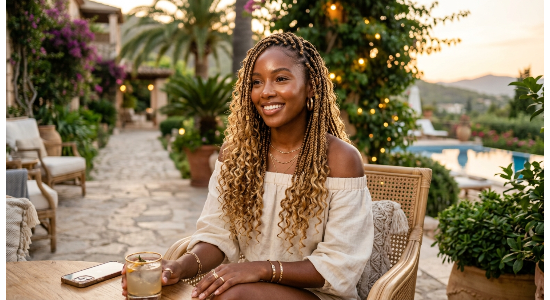 Honey Blonde Boho Braids