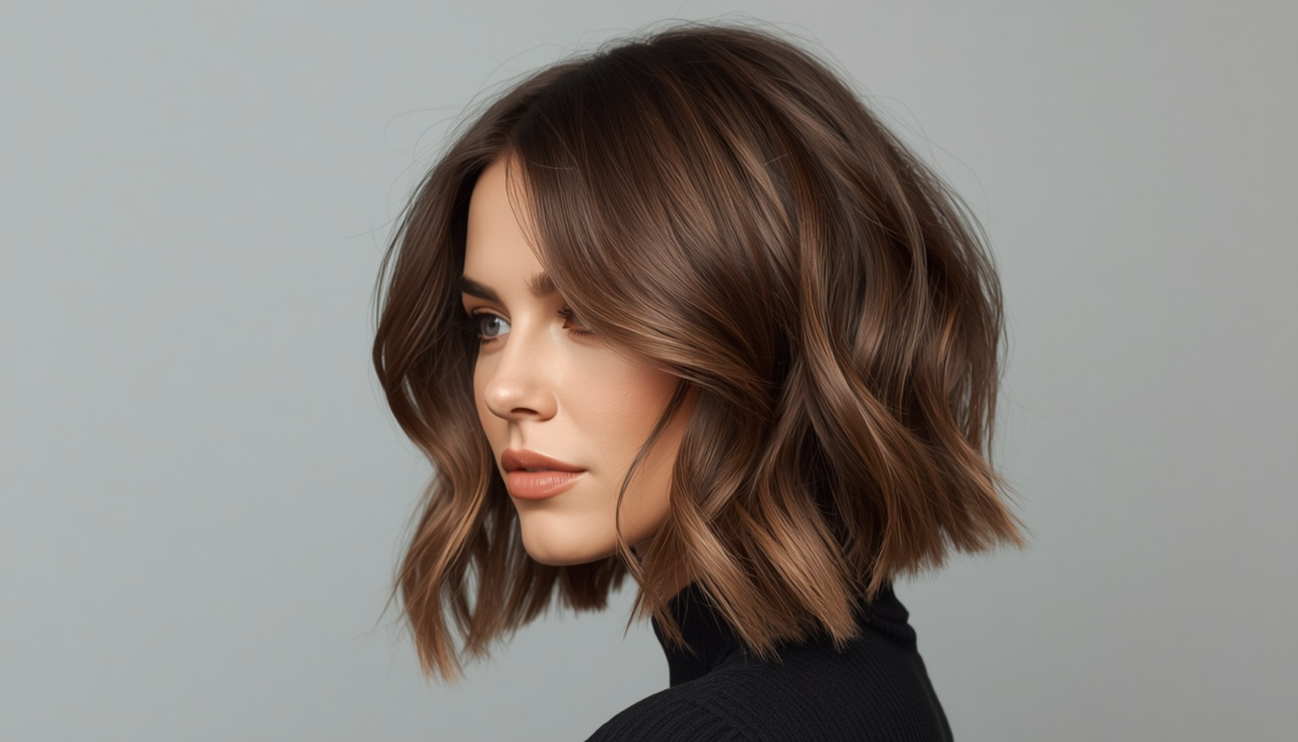 Jaw Length Layered Bob With Soft Volume
