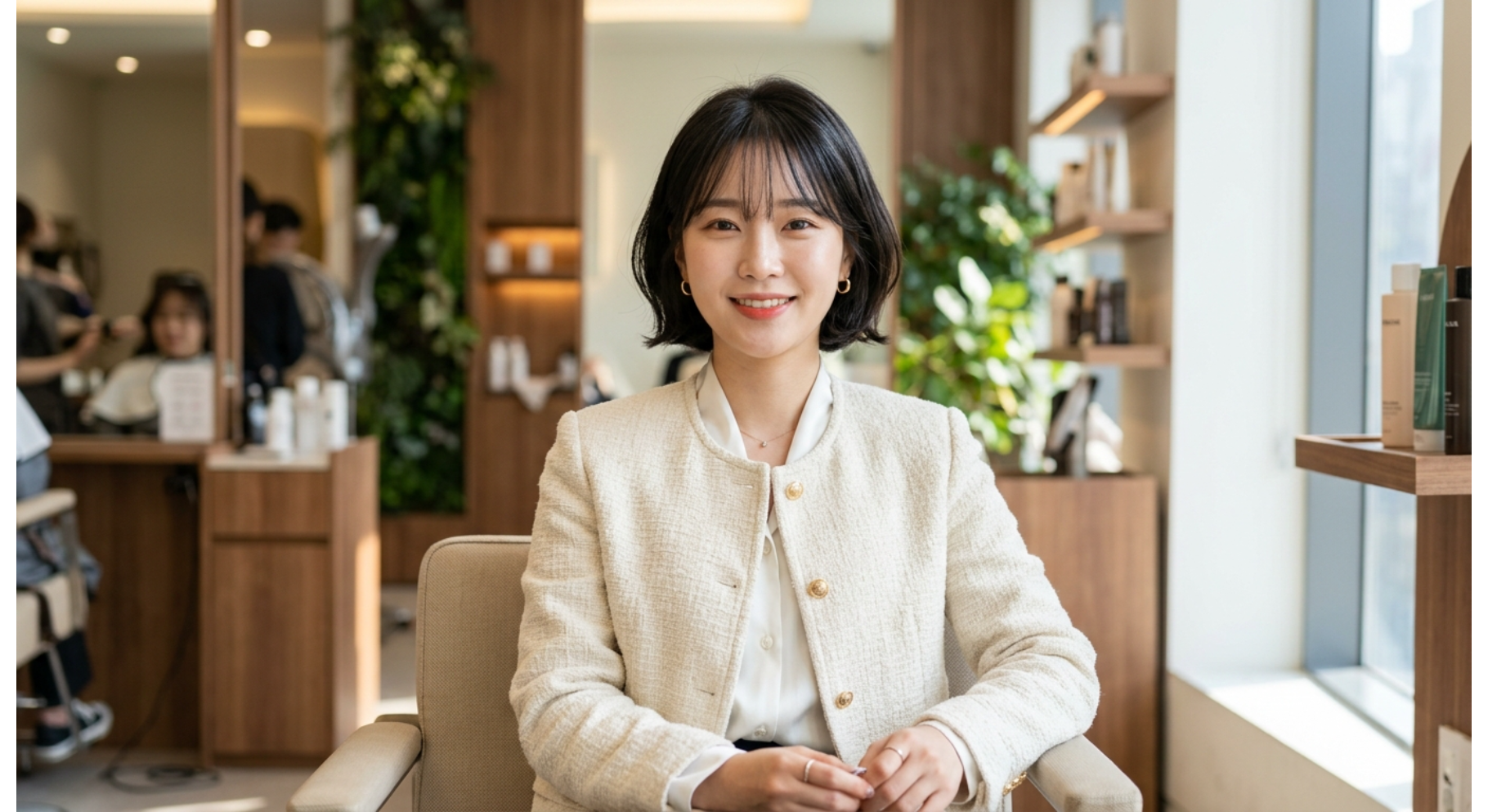 Korean See Through Bangs Bob