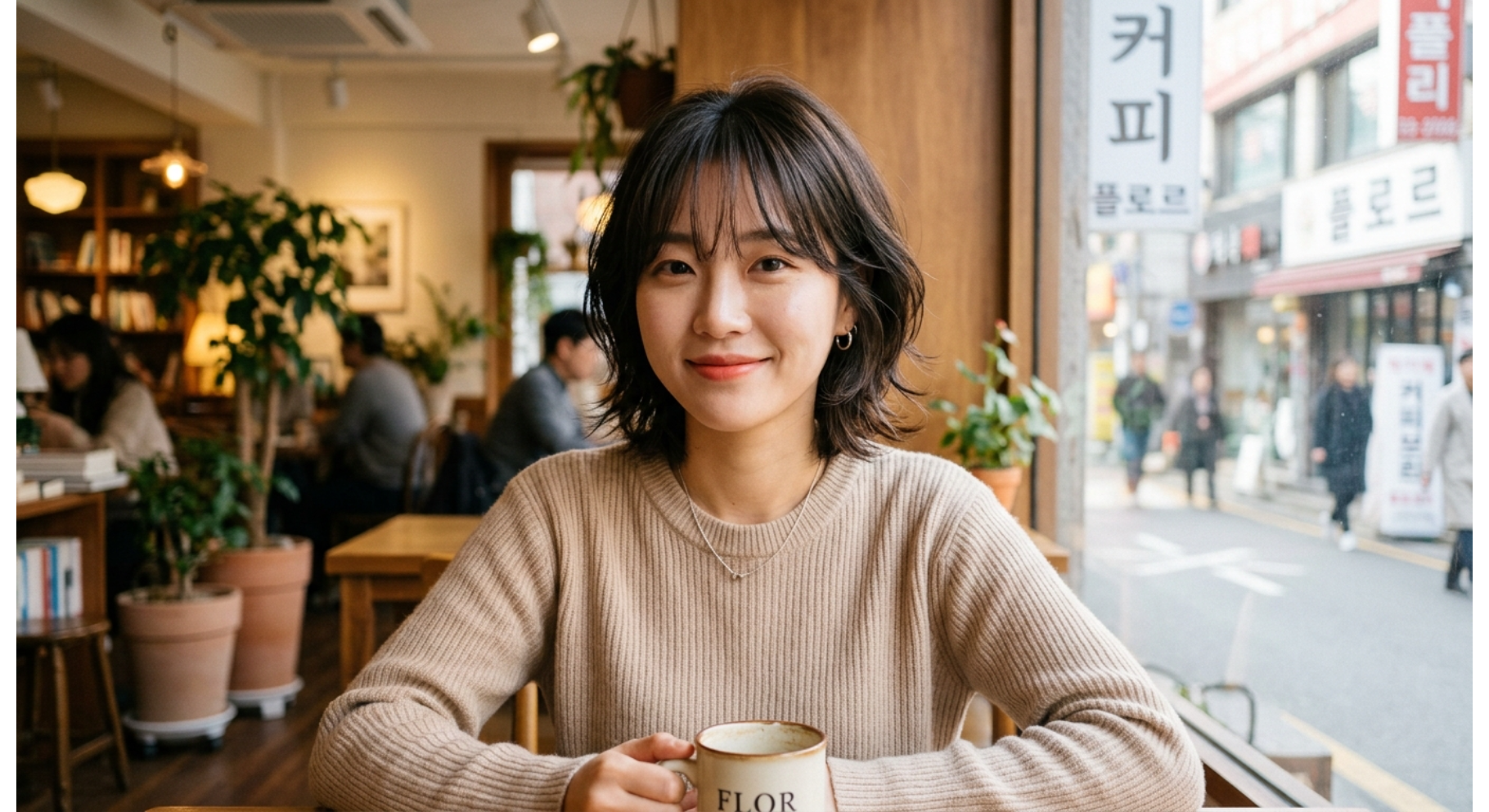 Korean Side Part Bob