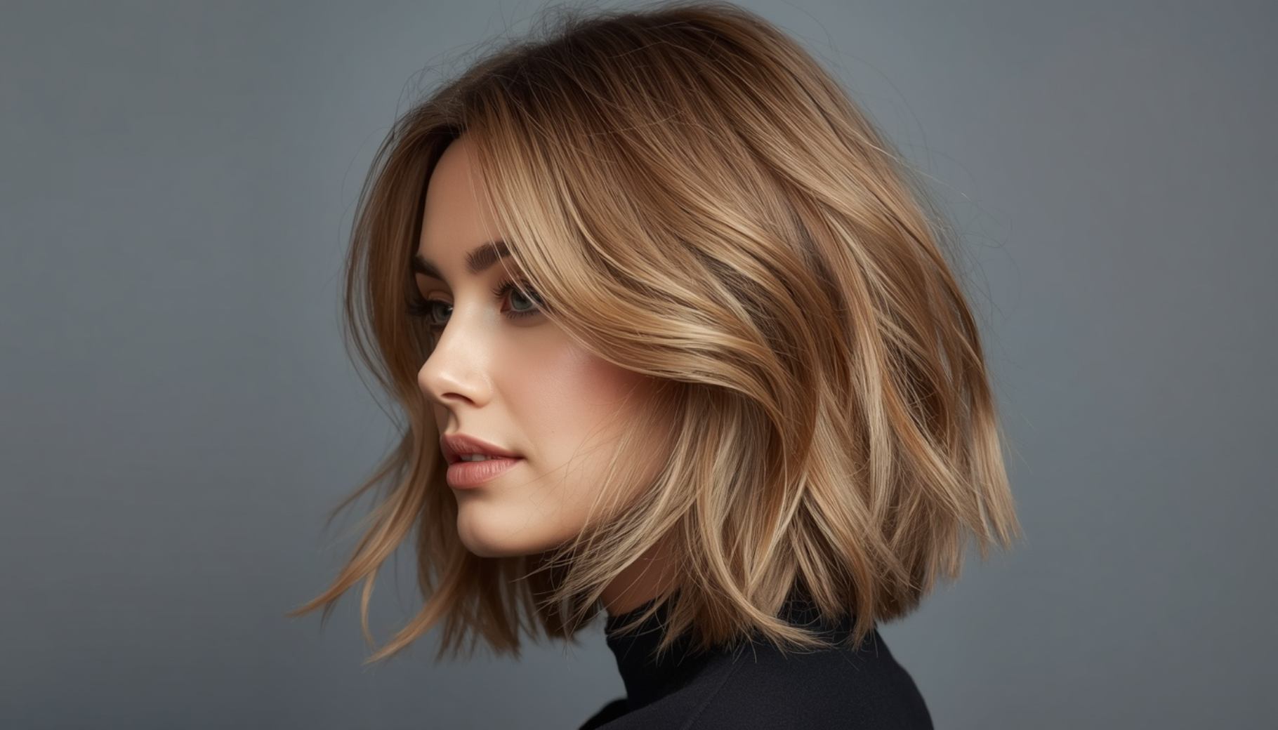 Layered Bob With Airy Crown Volume