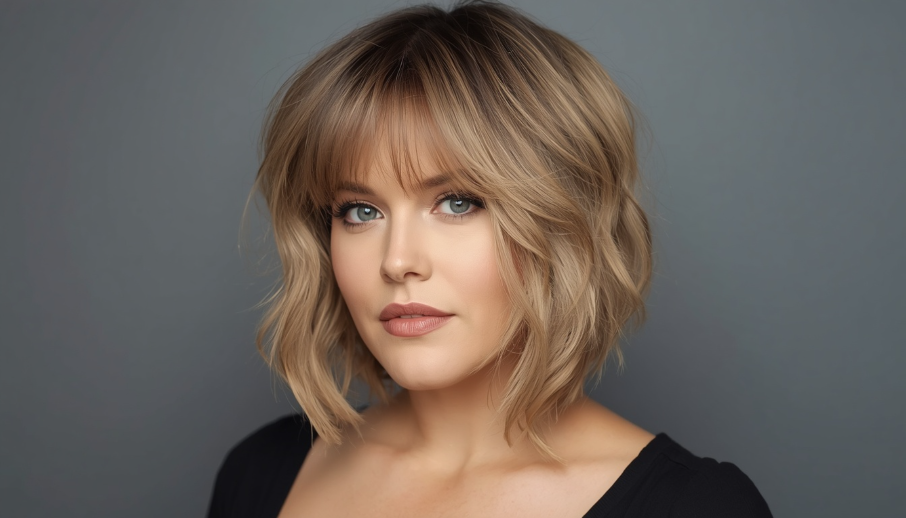 Layered Bob With Wispy Bangs