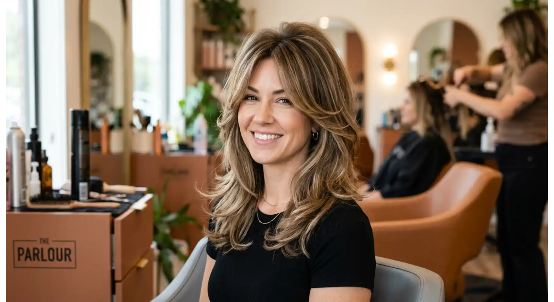 Layered Medium Cut With Volume Crown