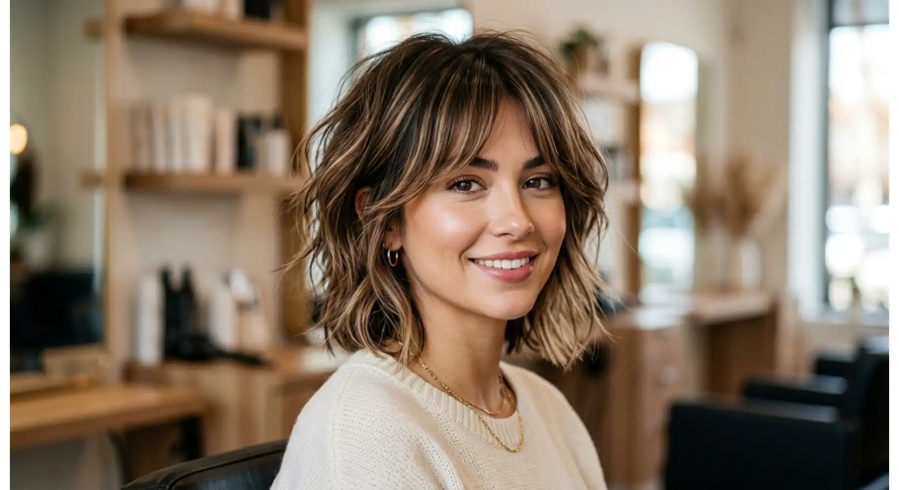 Layered Shag with Curtain Bangs