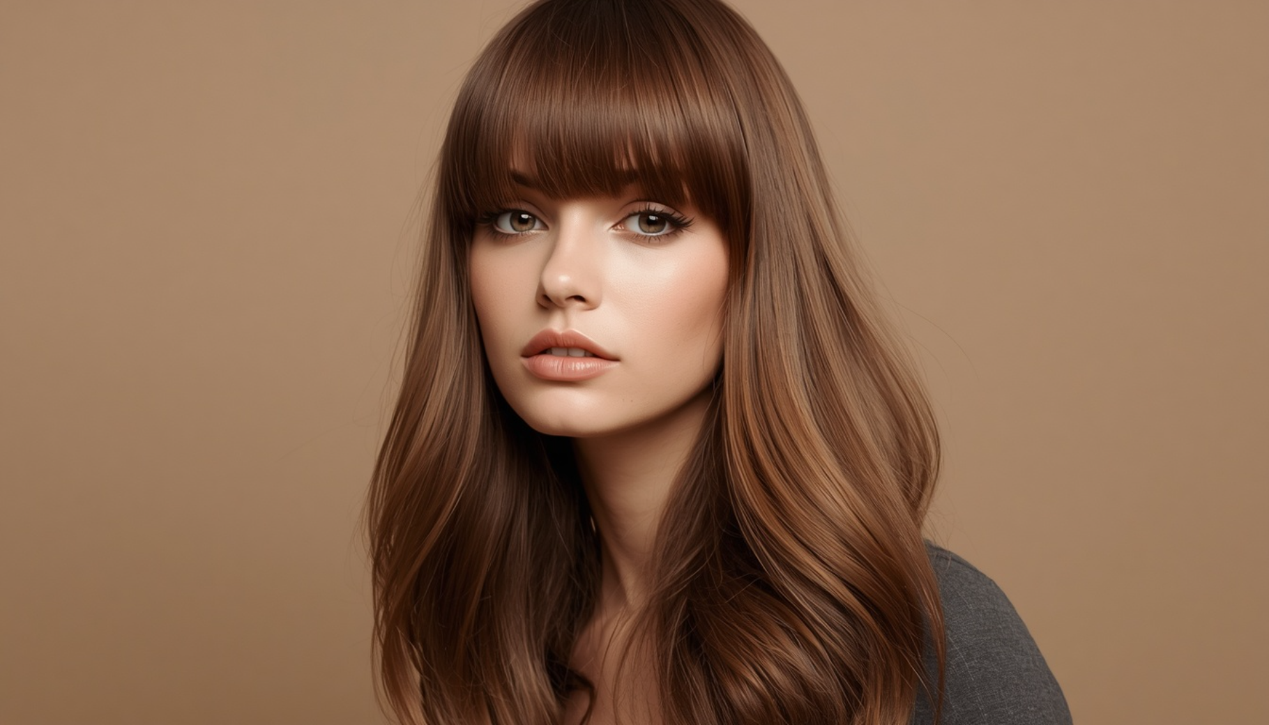 Long Shag With Bottleneck Bangs