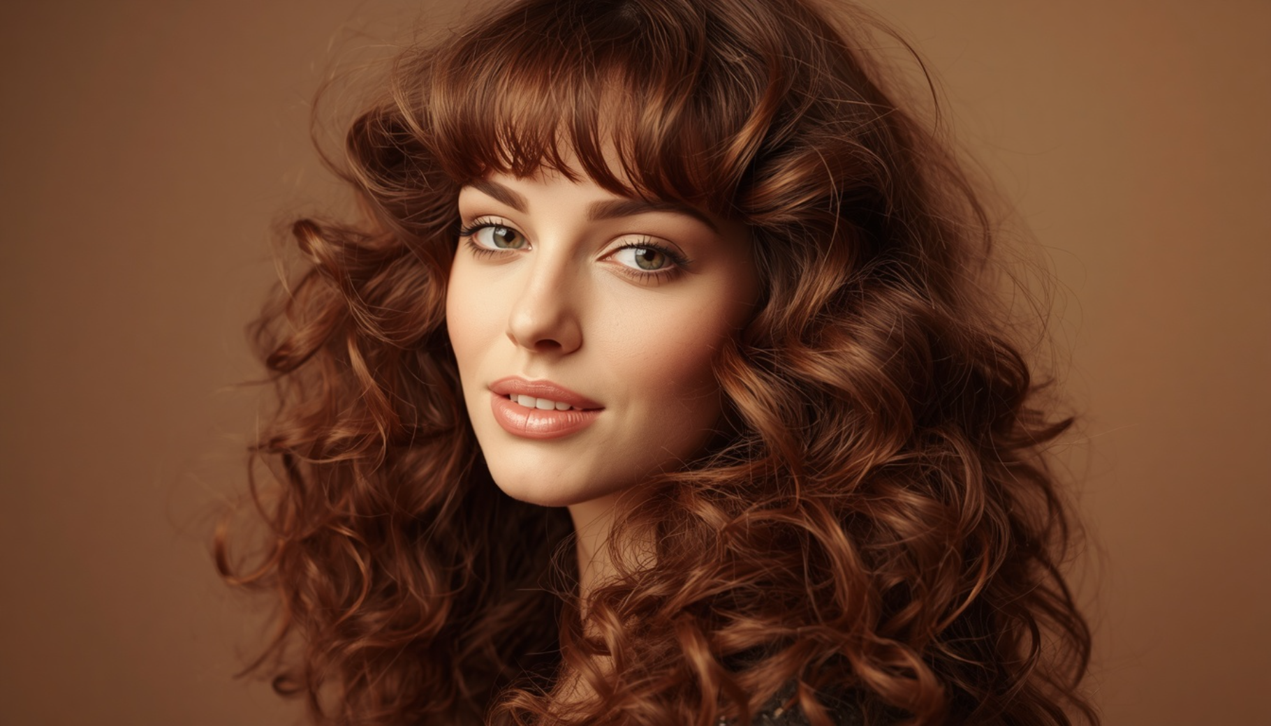Long Shag With Curly Curtain Bangs