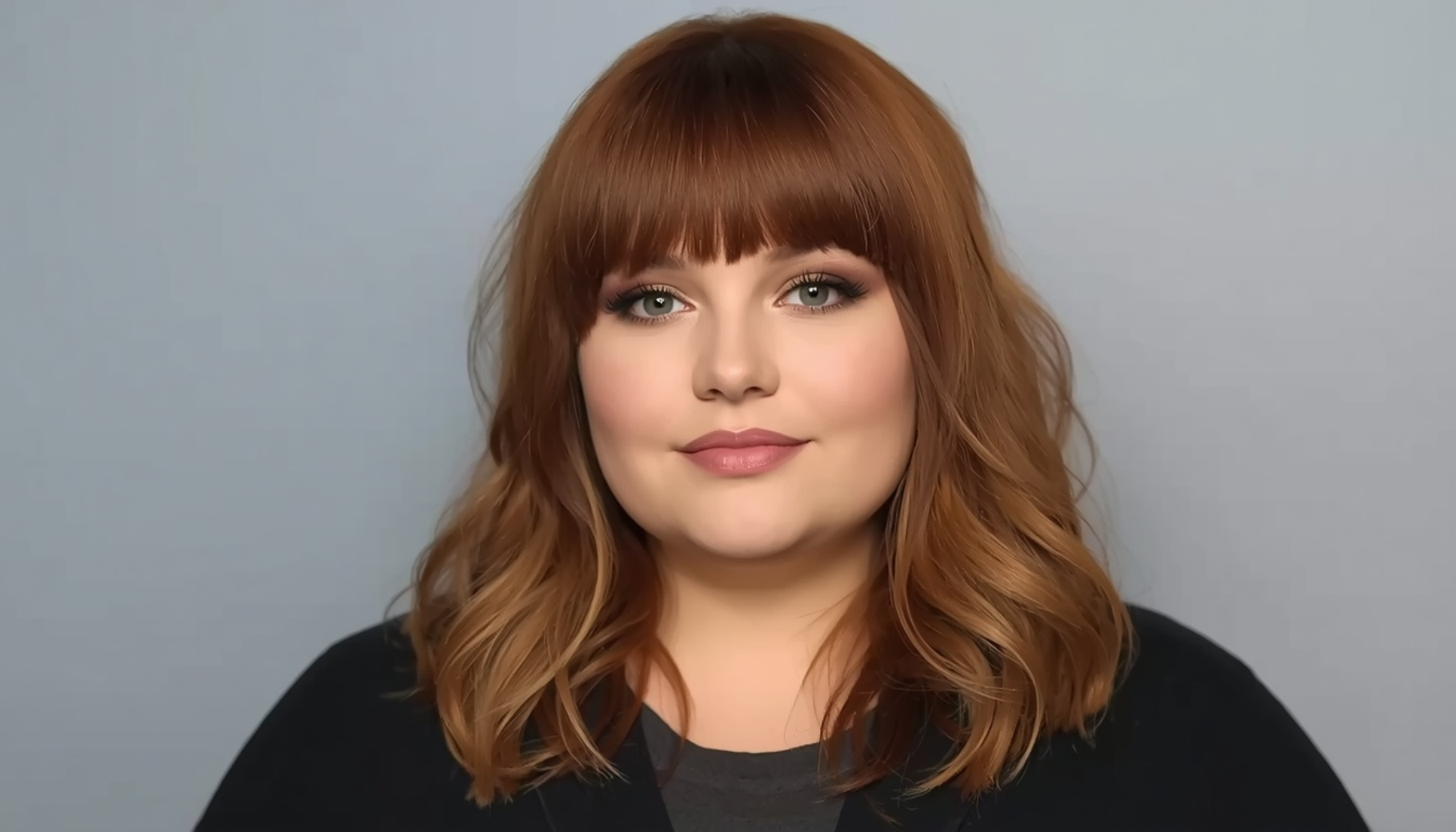 Medium Layered Cut with Side Bangs