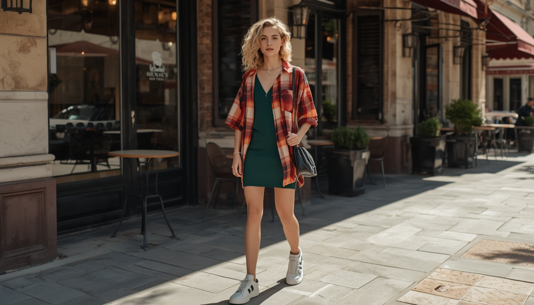 Mexico Shirt Layered Over a Fitted Dress