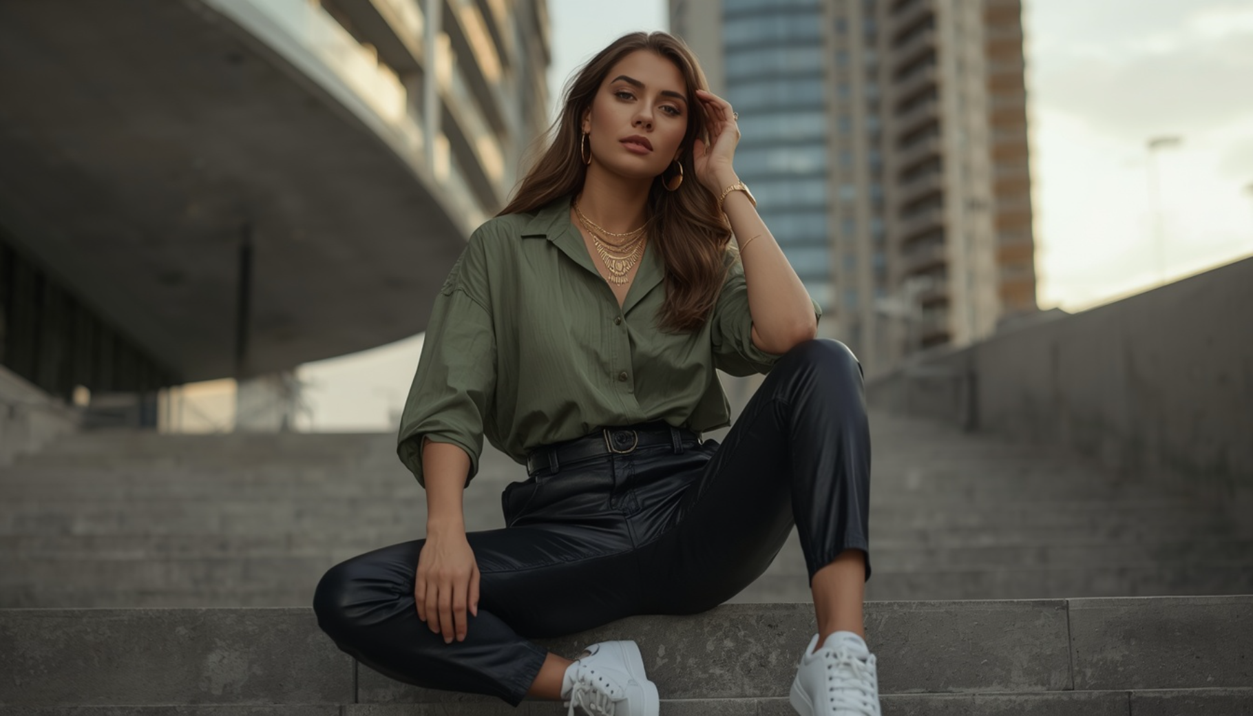 Mexico Shirt With Black Faux Leather Pants