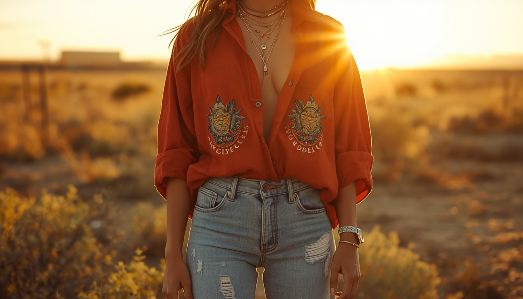 Mexico Shirt With Distressed Denim and Cowboy Boots