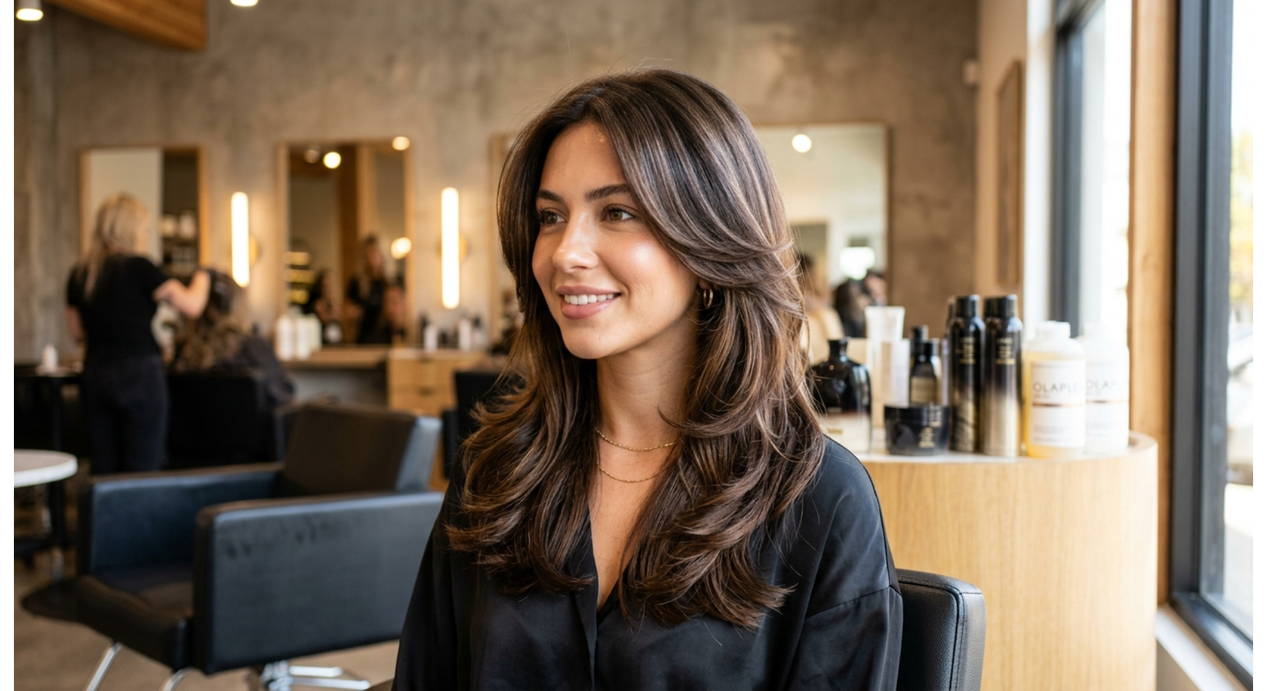 Modern Layered Haircut With Glossy Finish