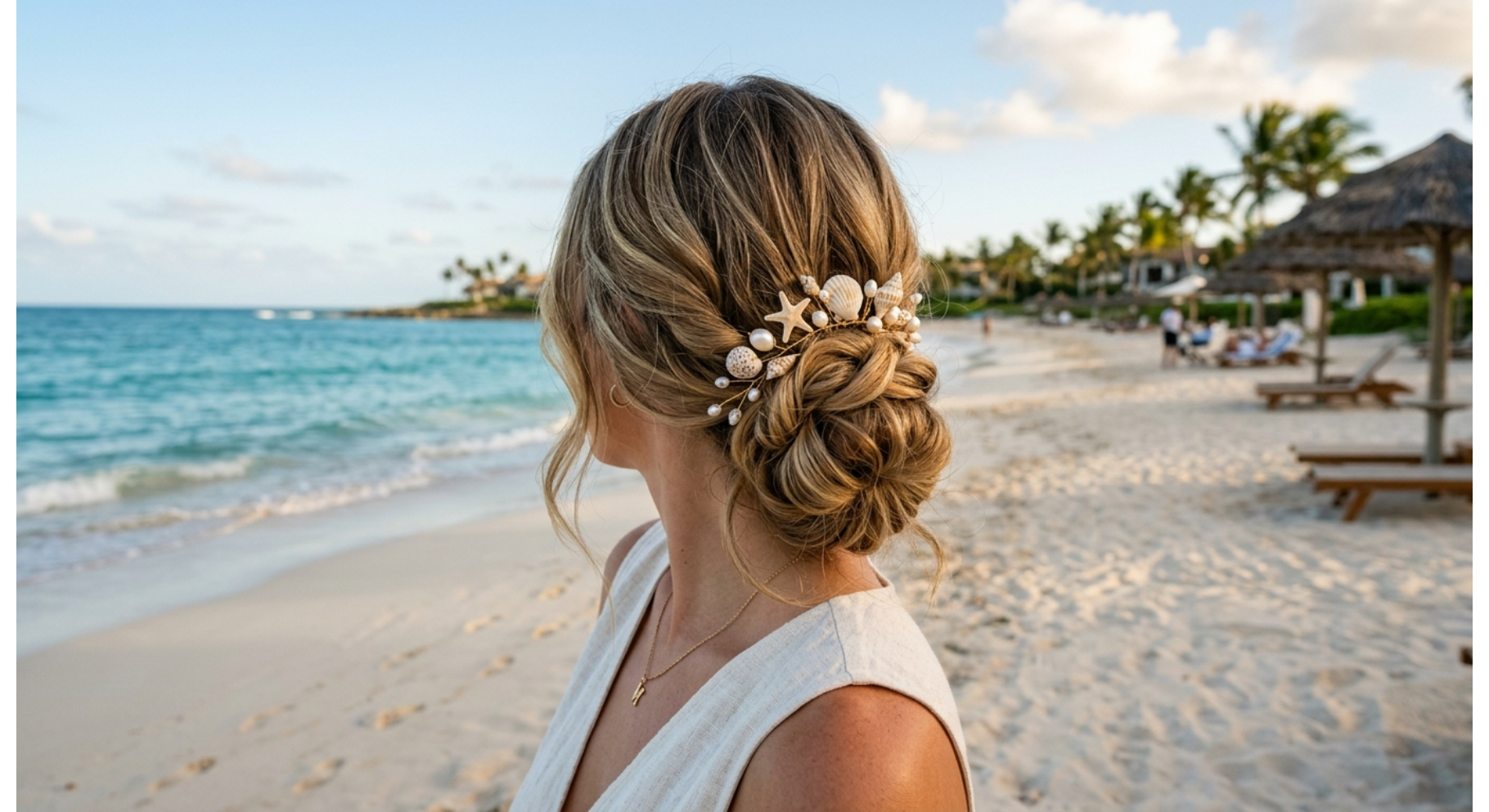 Shell Accessorized Low Bun