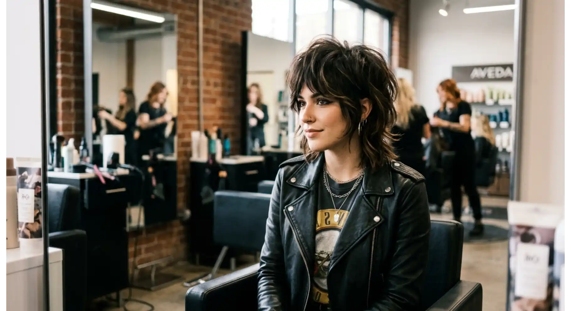 Short Rocker Shag with Voluminous Crown