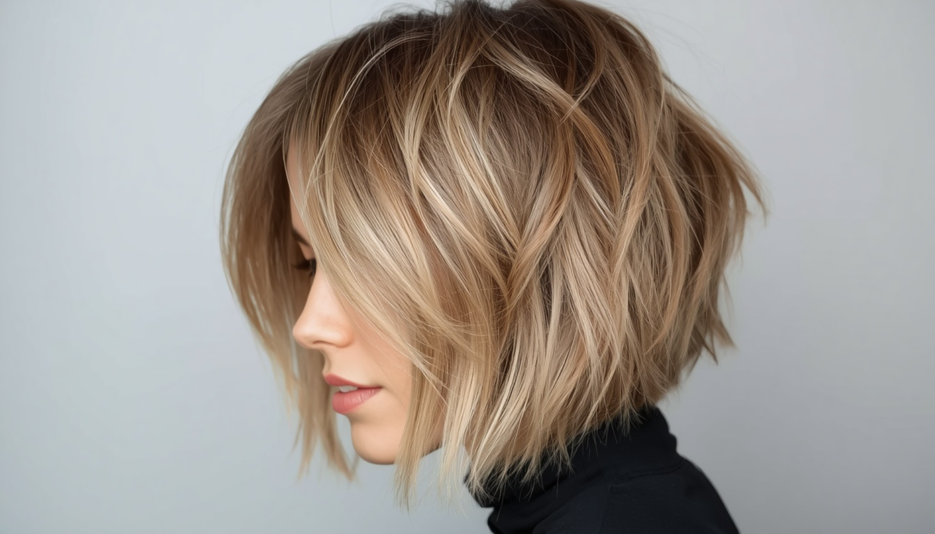 Short Shag Inspired Layered Bob