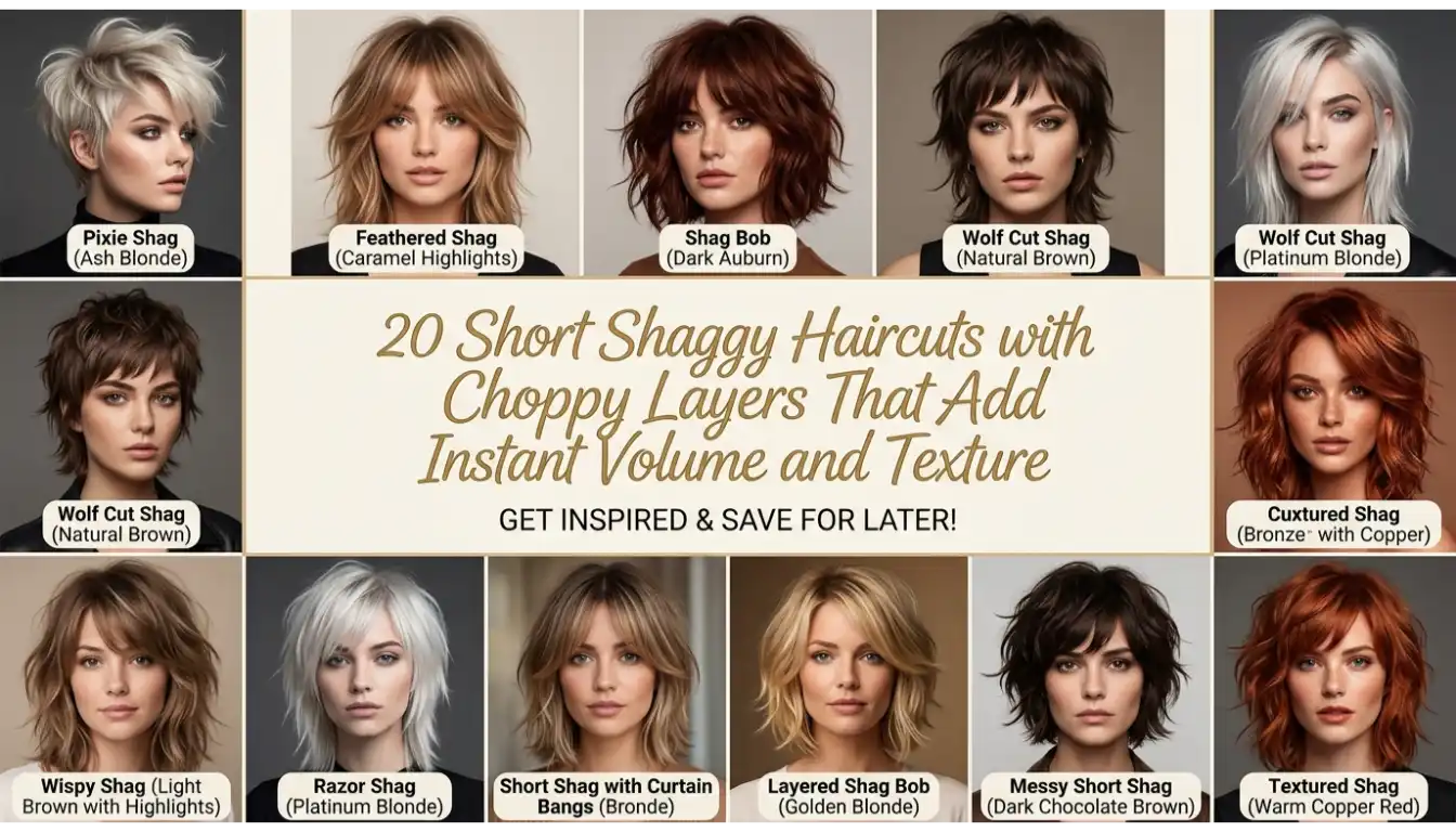 Short Shaggy Haircuts with Choppy Layers