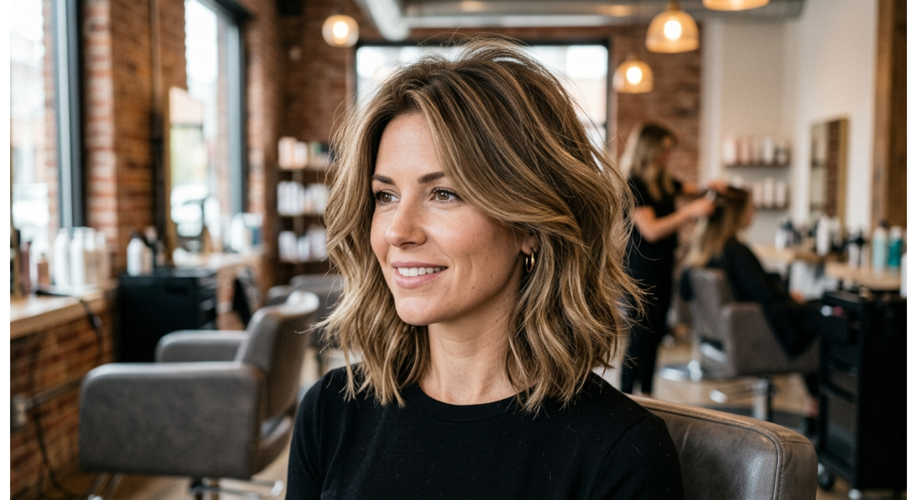 Shoulder Length Cut With Root Volume Layers