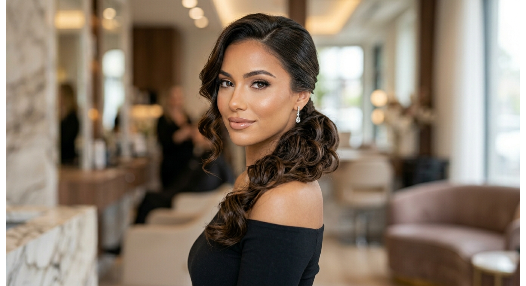 Side Curly Ponytail