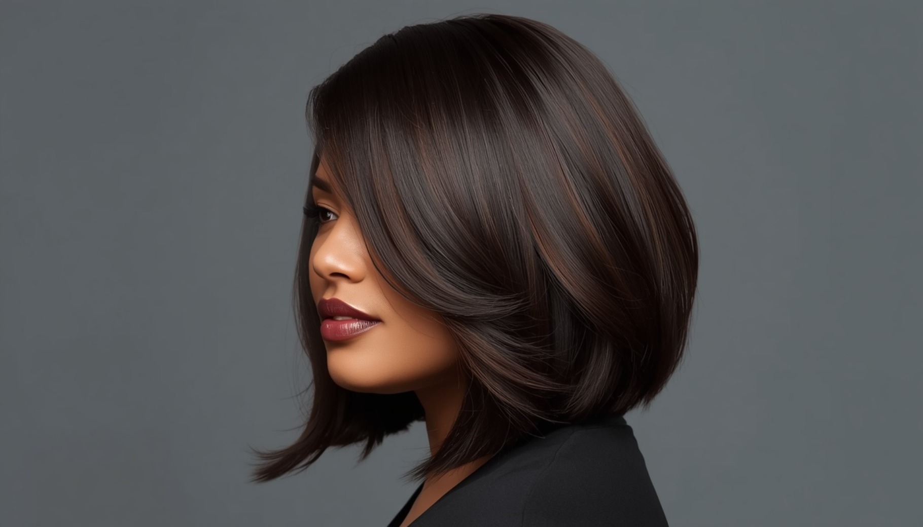 Side Swept Layered Bob