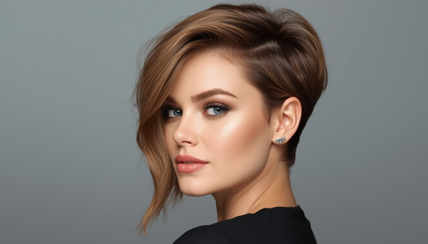 Side Swept Pixie With Soft Layers