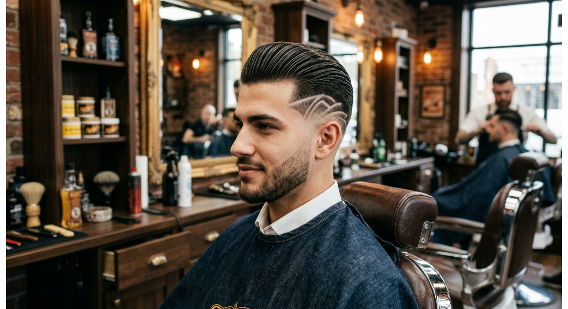 Slick Back Fade With Precision Design