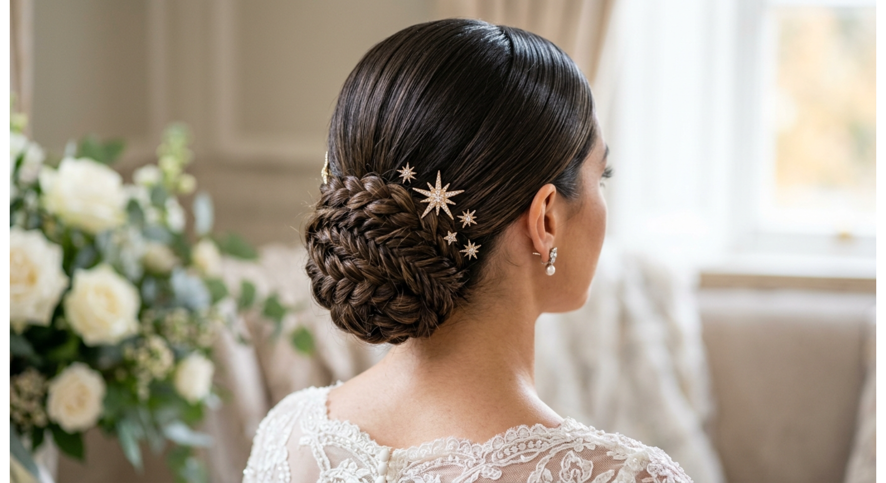 Slick Front Braided Bun
