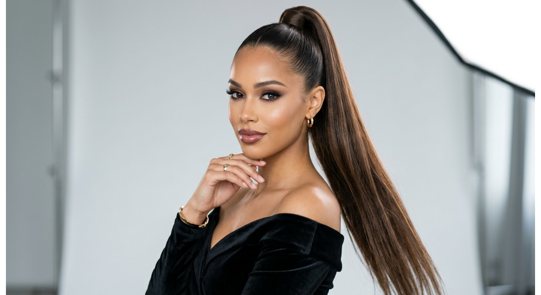Slick Front High Ponytail