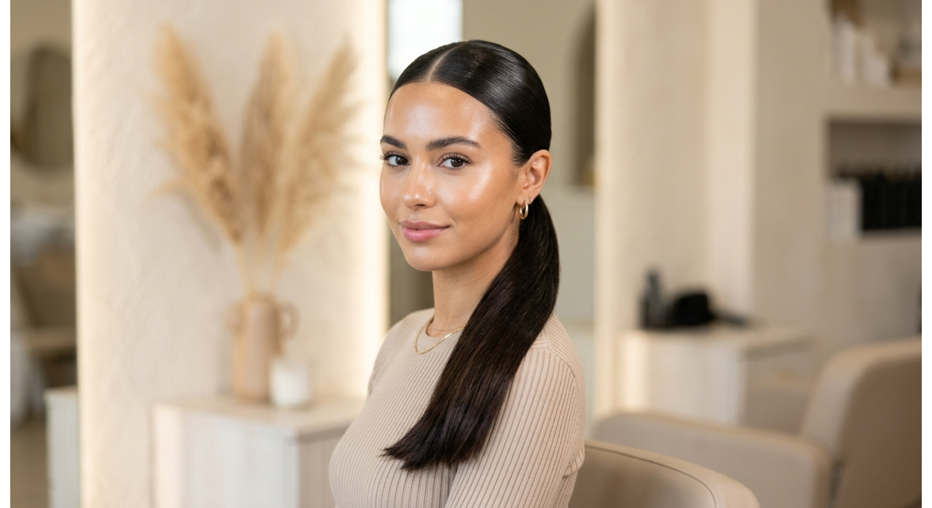 Slick Front Low Ponytail