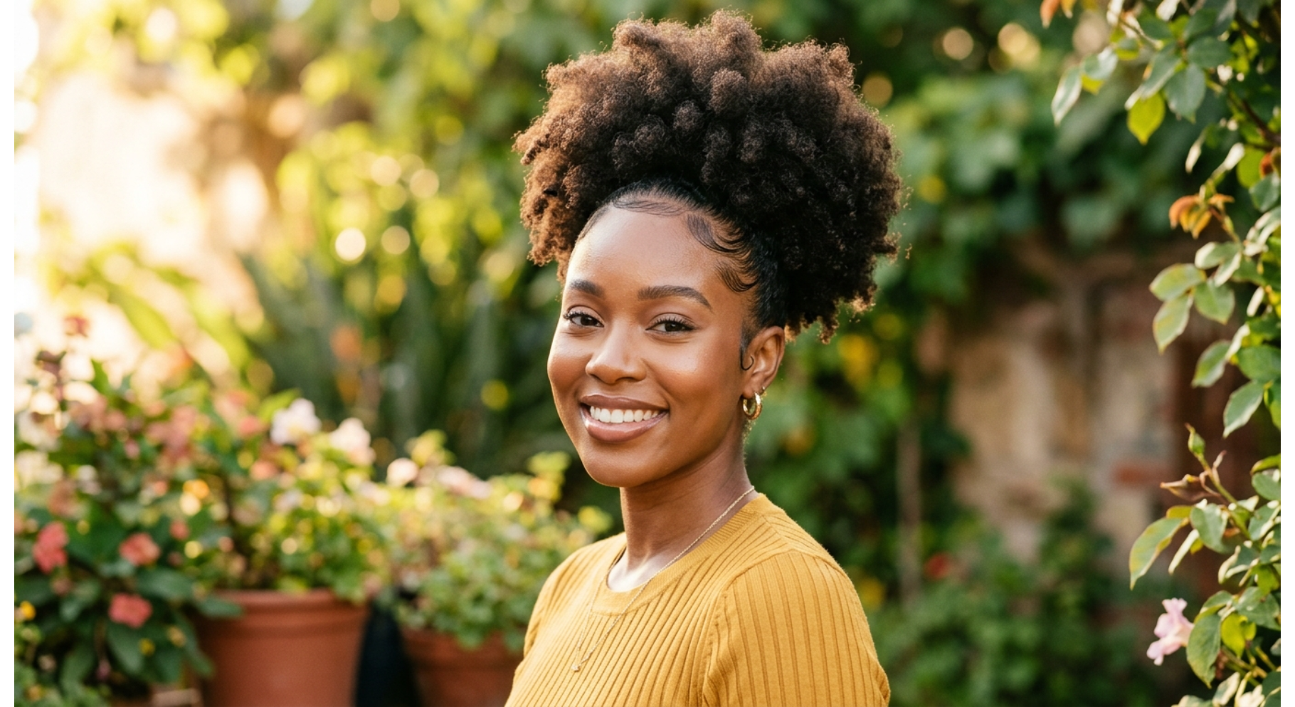 Slick Front Natural Puff