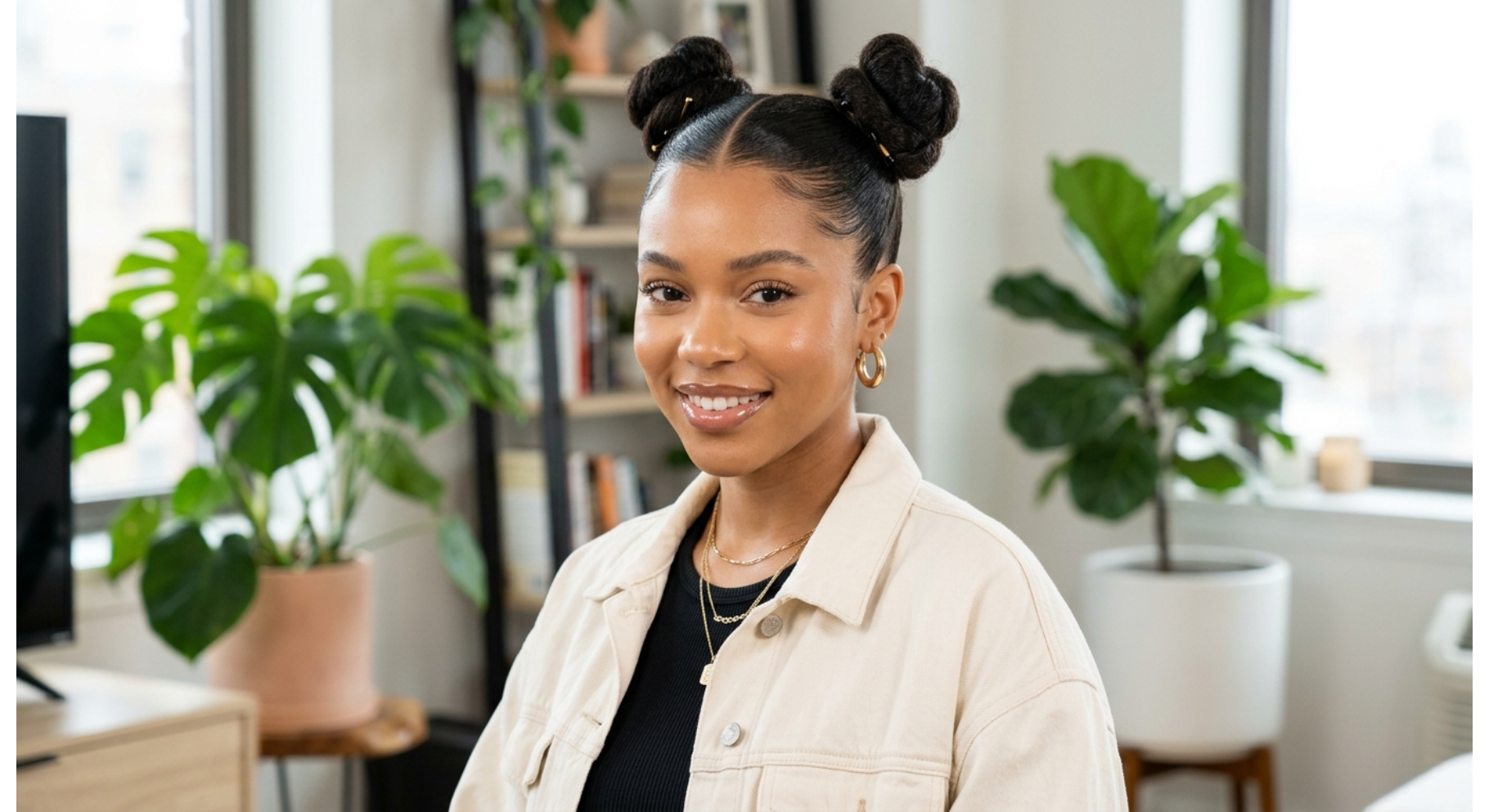 Slick Front Space Buns