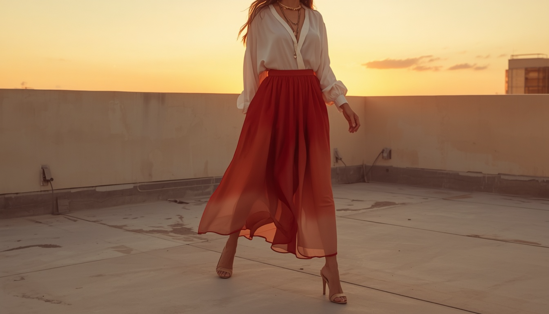 Sunset Ombre Satin Look
