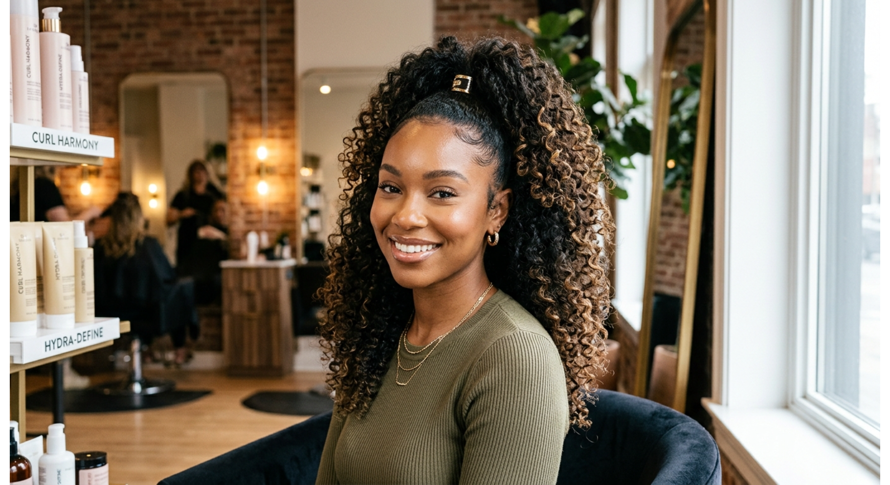 Textured Curly Ponytail
