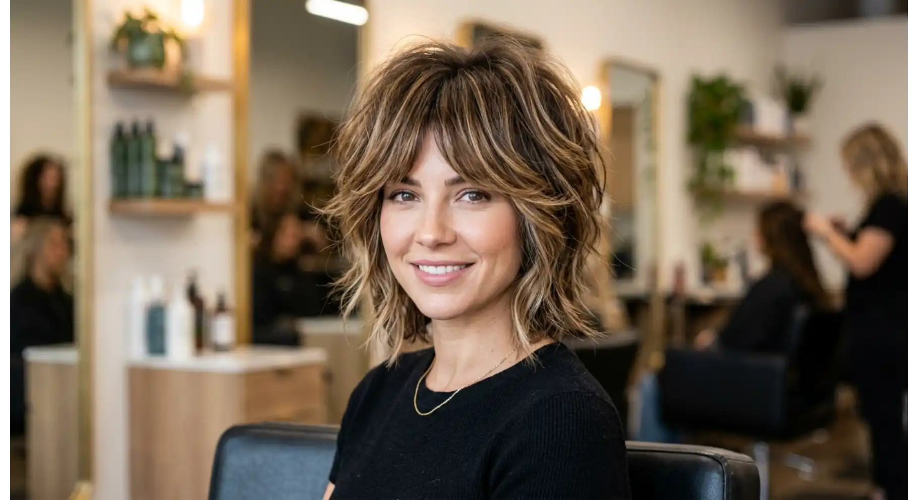 Voluminous Shag with Layered Crown