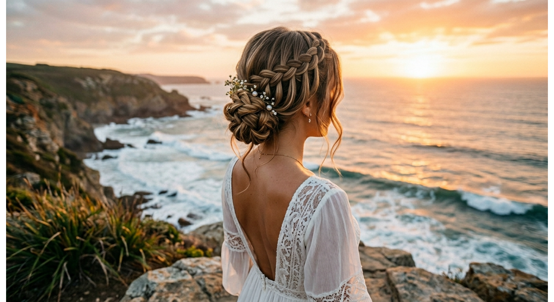 Waterfall Braid Updo