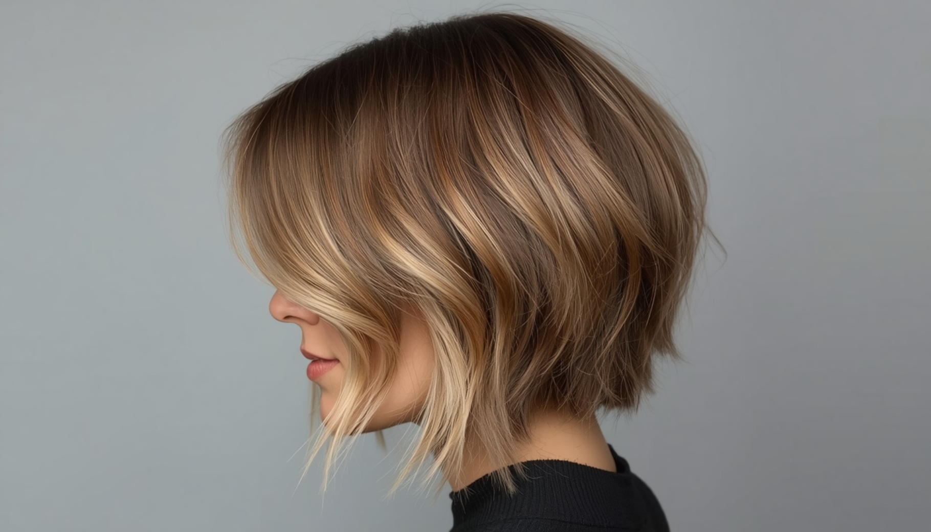 Wavy Layered Bob With Full Texture